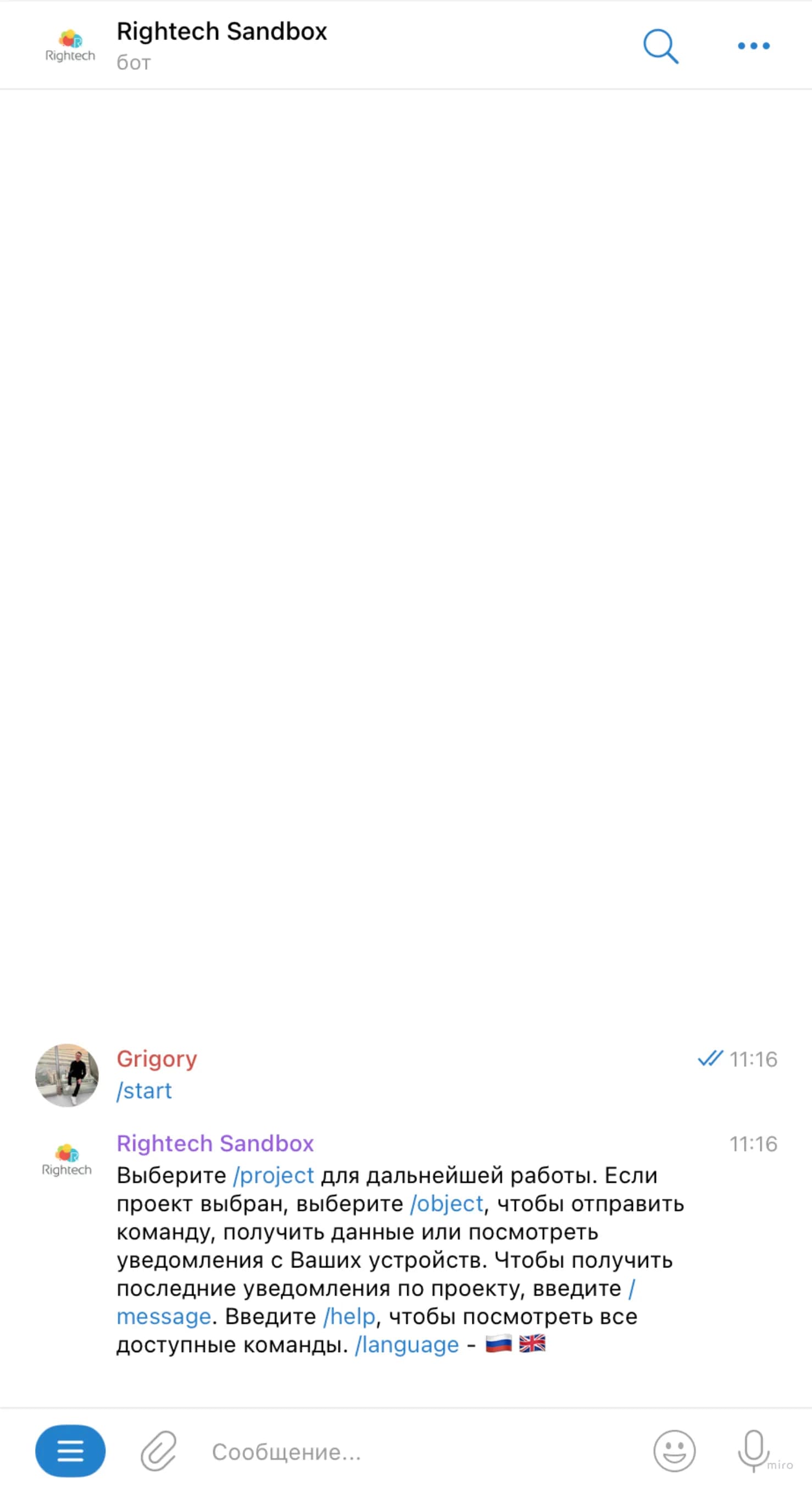 Запуск бота