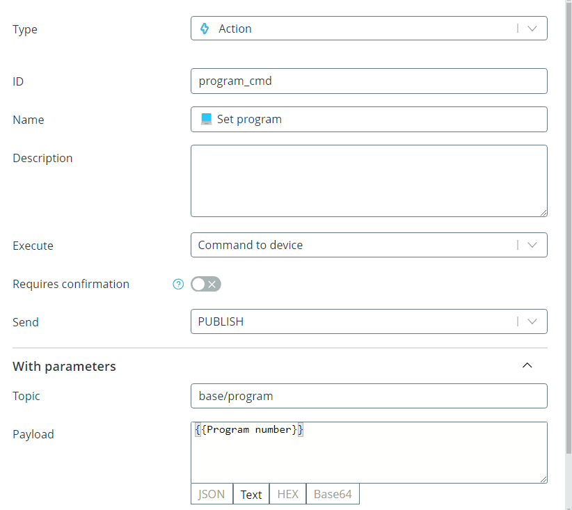 Creating a parameter