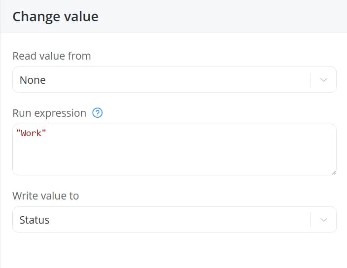 Change status