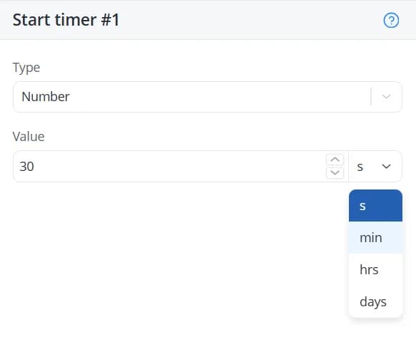 Timer as number