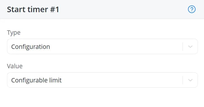 Timer from configuration