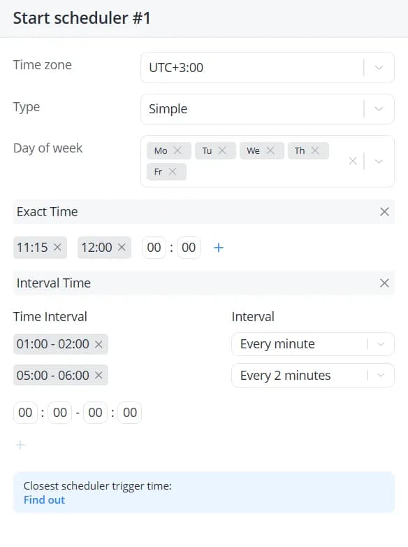 Start scheduler