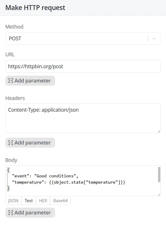 Send HTTP Request