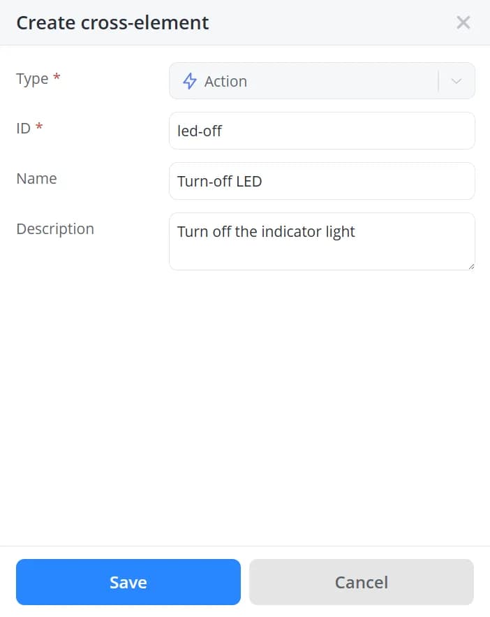 Configuration panel