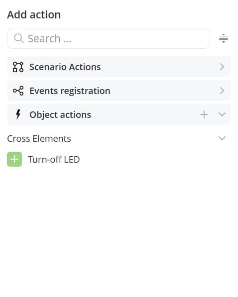 Action in list