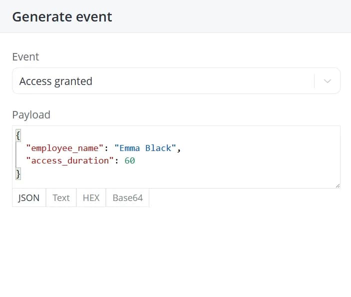 Generate event